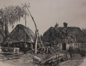 Józef Rapacki, Na wiejskim podwórku, 1921