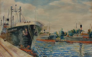Antoni Wippel, Szwedzki statek Arabert w porcie w Gdyni, 1947