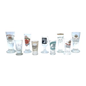 Advertising glasses of liquor factories 58 pieces(19th-20th century).