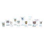 Advertising glasses of liquor factories 58 pieces(19th-20th century).