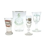 Advertising glasses of liquor factories 58 pieces(19th-20th century).
