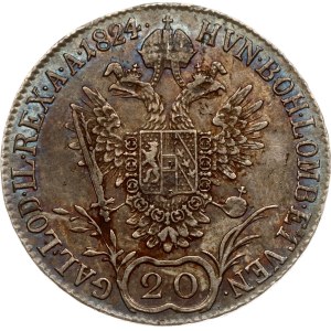 Austria 20 Kreuzer 1824 A