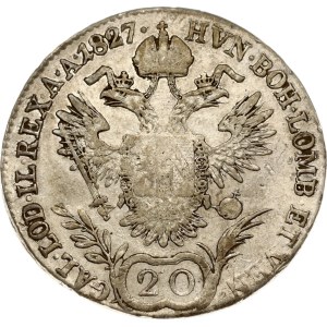 Austria 20 Kreuzer 1827 E