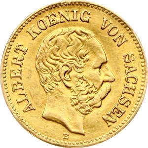 Germania Sassonia 5 marchi 1877 E