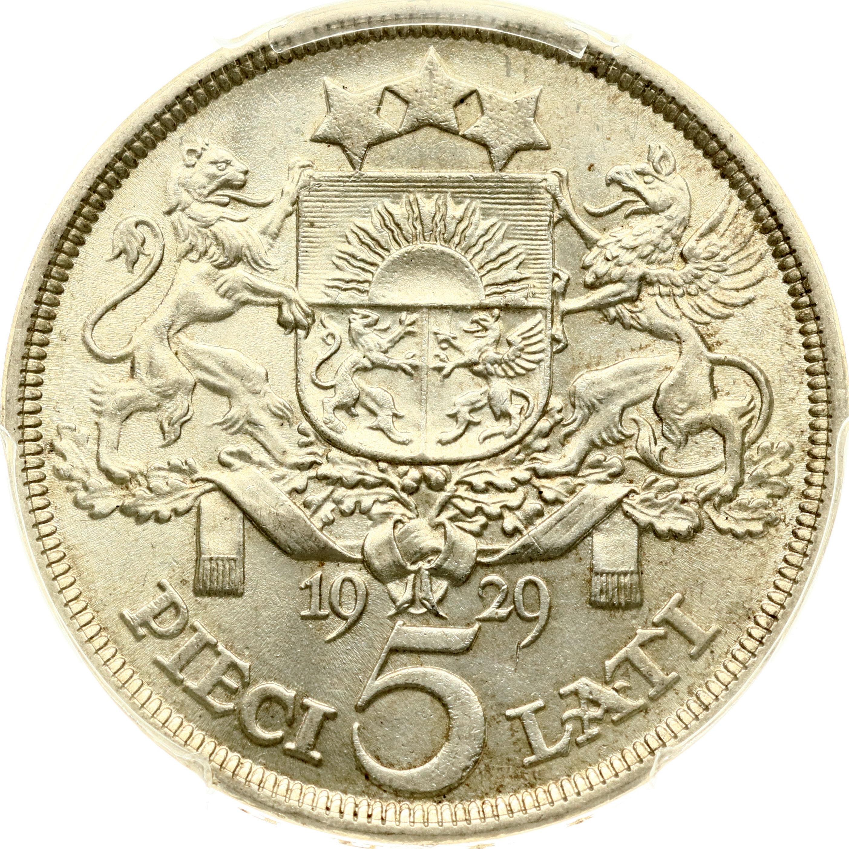PCGS認証 大型銀貨 5ラッツ ラトビア 1929年 ややトーン❗️ 1ラッツ銀貨｜Yahoo!フリマ（旧PayPayフリマ） 1924年 ラトビア コレクション