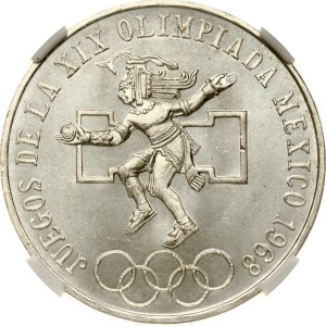 Meksyk 25 Pesos 1968 Mo Igrzyska Olimpijskie NGC MS 66