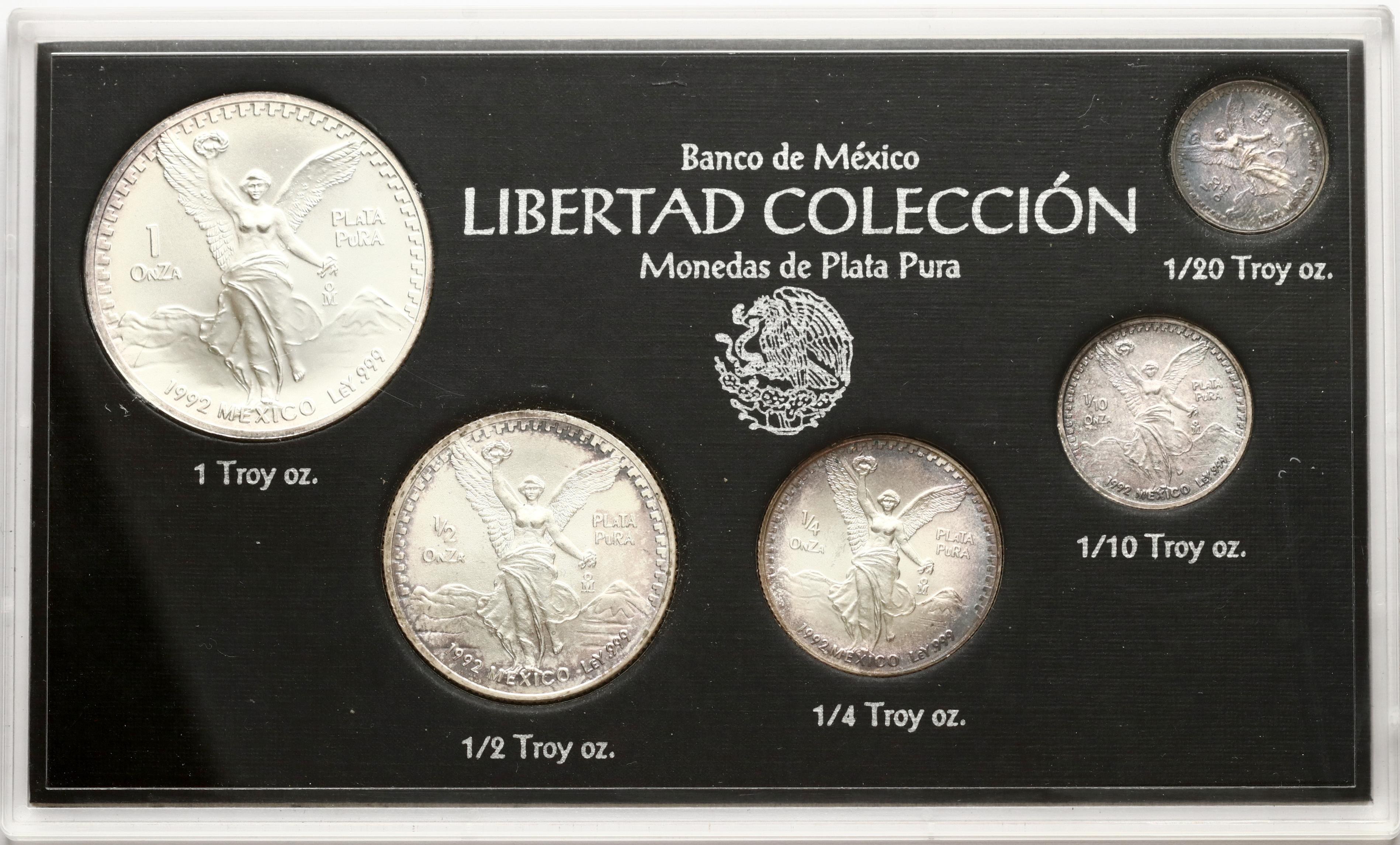 Mexico 1/20 - 1 Onza 1992 Libertad Set of 5 coins - Інтернет