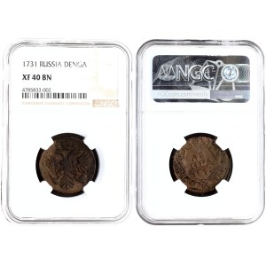 Russland Denga 1731 NGC XF 40 BN