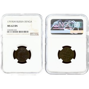 Russia Denga 1797 KM (R1) NGC MS 62 BN TOP POP
