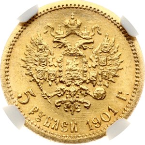 Russia 5 rubli 1901 ФЗ NGC MS 64