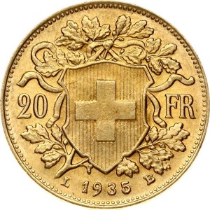Svizzera 20 franchi 1935 LB Vreneli