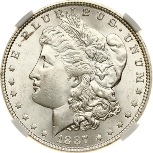 Dollaro Morgan USA 1887 NGC MS 64