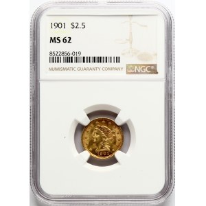 USA 2½ Dollari 1901 NGC MS 62