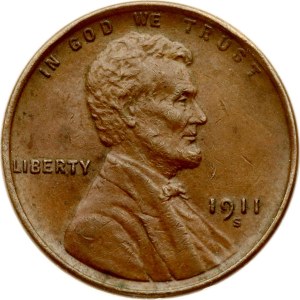 USA Lincoln Cent 1911 S