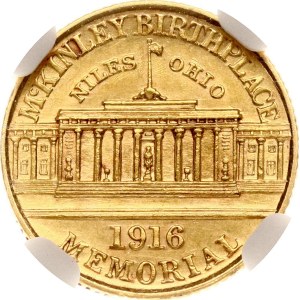 Dollaro USA 1916 McKinley Birthplace Memorial NGC AU 55