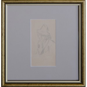 Hanna RUDZKA-CYBISOWA (1897 - 1988), Portrait of a woman in a hat