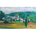 Jeanne BESNARD-FORTIN (1892 - 1978), Landscape from the South of France, ca. 1940.