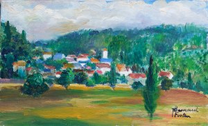 Jeanne BESNARD-FORTIN (1892 - 1978), Pejzaż z południa Francji, ok. 1940