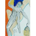 Elżbieta KISIEL-GŁADKOWSKA (ur. 1946), Dwa akty z lampionem, 2020 r.