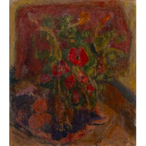 Eugeniusz Eibisch (1895 Lublin - 1987 Warszawa), Martwa natura z anemonami w wazonie