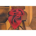 Henryk Berlewi (1894 Warsaw - 1967 Paris), Chair with red drapery, 1950-1953