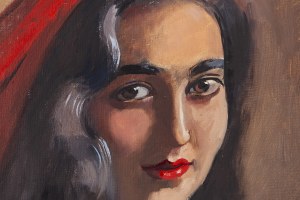 Henryk Berlewi (1894 Warszawa - 1967 Paryż), Portret dziewczyny z czerwonymi ustami