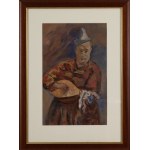 Adolf Feder (1886 Odesa - 1943 Auschwitz camp), Portrait of a musician in clown costume