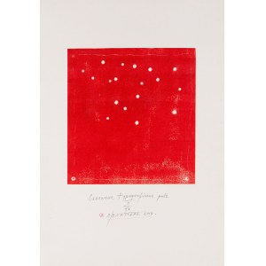 Andrzej Marian Bartczak (1945 Kutno - 2025 Lodz), Red Typographic Field II, 2019.