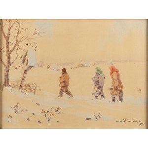 Marian Szczerbinski (1900 - 1981 ), Winter Landscape , 1935
