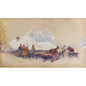 Adam Setkowicz (1879 Krakow - 1945 Krakow), Winter Landscape