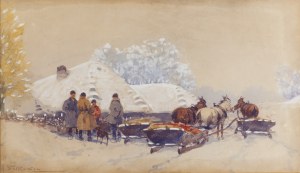 Adam Setkowicz (1879 Kraków - 1945 Kraków), Pejzaż zimowy