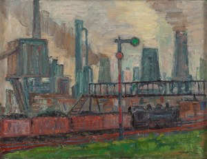 Tadeusz Kurek (1907 - 1974), Pejzaż industrialny, 1970