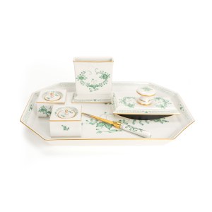 Meissen writing set Indian green