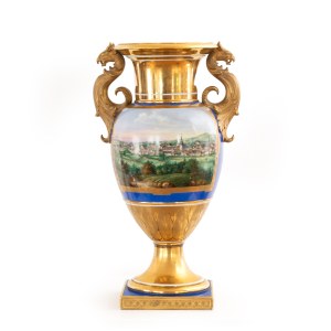 KPM vase with handle