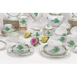 Herend dinner and mocha/tea service Apponyi green and Fleur des indes green