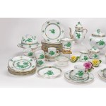 Herend dinner and mocha/tea service Apponyi green and Fleur des indes green