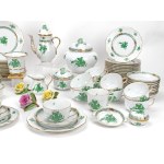 Herend dinner and mocha/tea service Apponyi green and Fleur des indes green