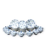 Royal Copenhagen Musselmalet plná čipka a polovičná čipka