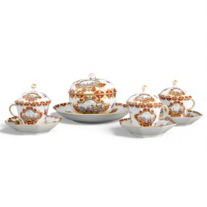 Porcelánová súprava s maľbou na nákupy