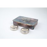 Georg Jensen Art Nouveau museum casket and two pill boxes