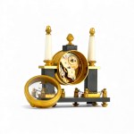 Miniaturowy zegar cylindryczny w stylu Empire