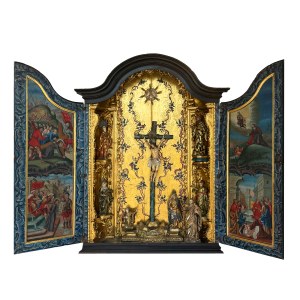 Important domestic altar, Brazil, mid 18th century.