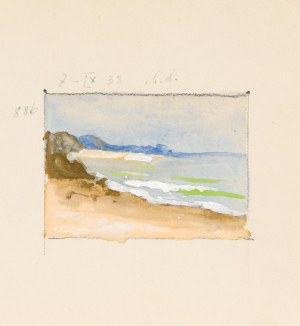 Soter August JAXA-MAŁACHOWSKI (1867-1952), Brzeg morski, 1938
