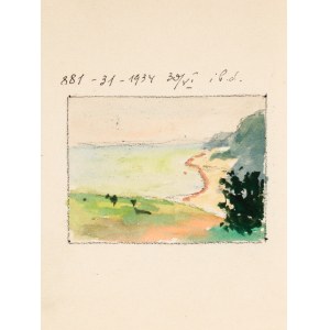 Soter August JAXA-MAŁACHOWSKI (1867-1952), Pohled na mořské pobřeží, 1934