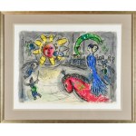Marc CHAGALL (1887-1985), Slunce s červeným koněm, 1979 (z novin Derrière le Miroir, č. 235, 1979)