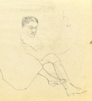 Emilia KNAUSÓWNA (1883-1924), Portret mężczyzny siedzącego