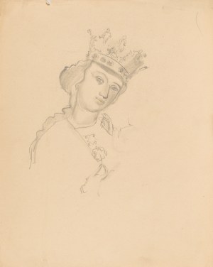 Kasper POCHWALSKI (1899-1971), Siedząca postać kobiety, 1958