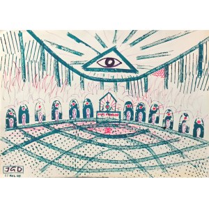 Jan GŁUSZAK DAGARAMA (1937-2000), Wood district chapel, 1981