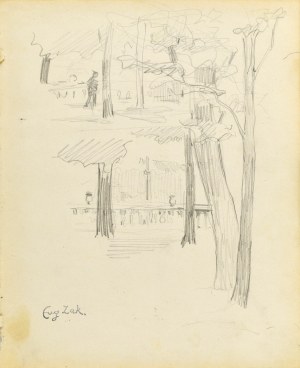 Eugeniusz ZAK (1887-1926), Motywa z parku [Paryskiego?], 1904