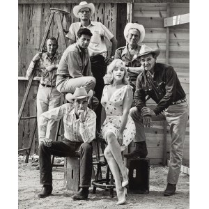 Elliott Erwitt (b. 1928, Paris), Marilyn Monroe, Clark Gable, Montgomery Clift, Eli Wallach and Arthur Miller, 1960.